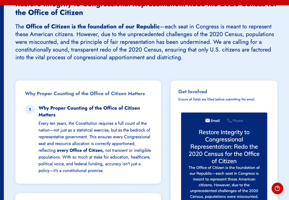 One-click action modal with pre-filled message to your officials